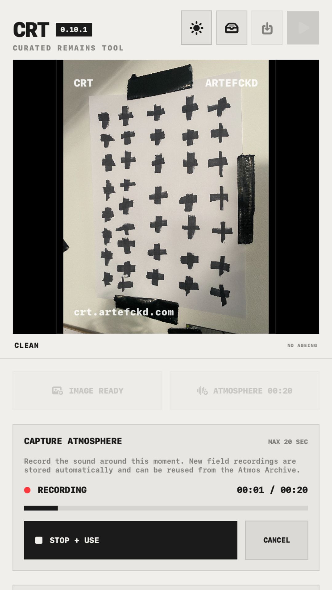 CRT watermarked artwork export