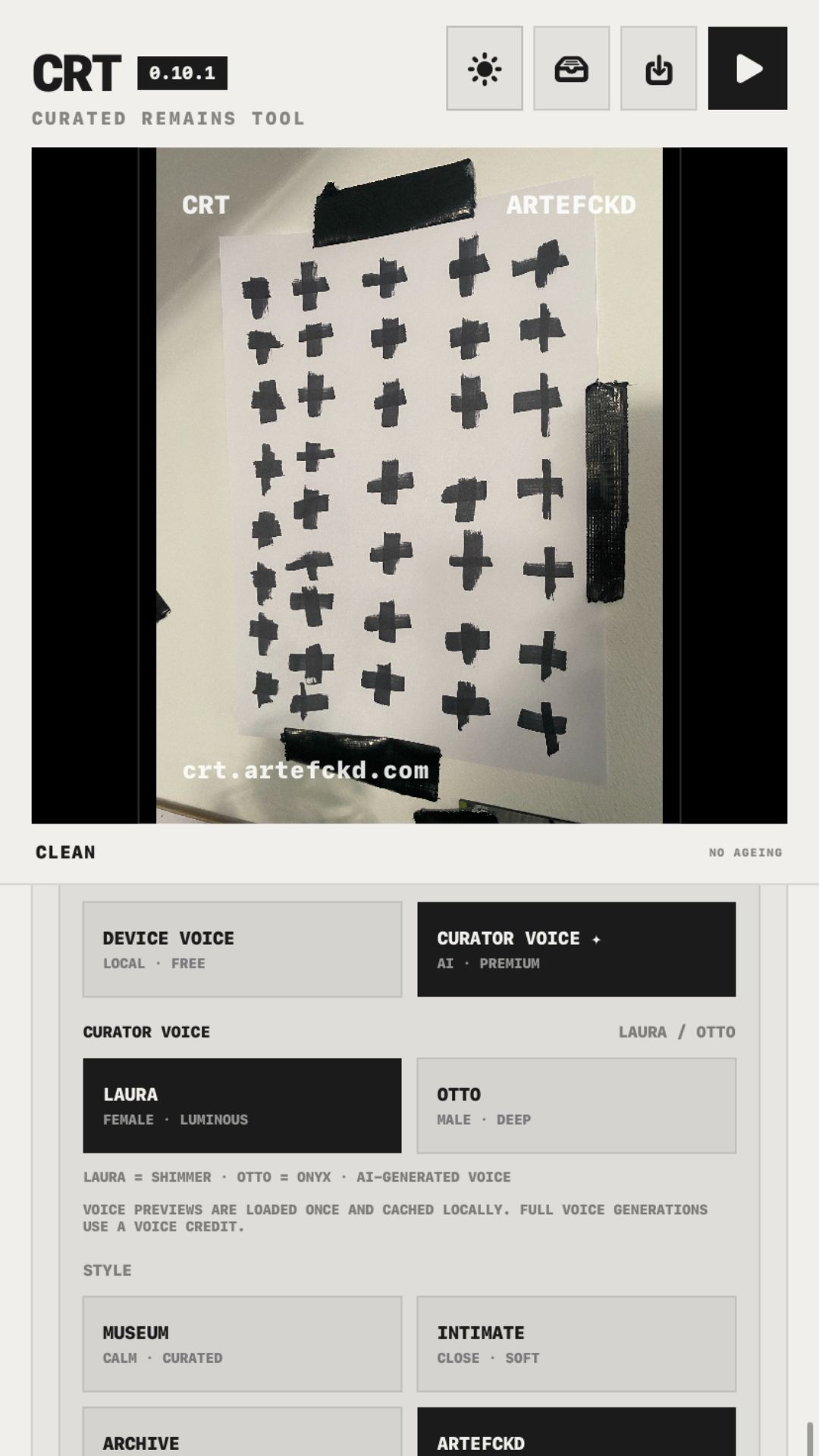 Placeholder for a CRT app screenshot